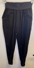 Free People FP Movement Joggers High Fives Black Elastic Waist Zip Pockets Small