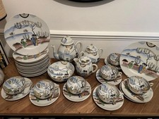 Vintage Japanese Kutani Ware Tea Set – Hand Painted – Large Collectio