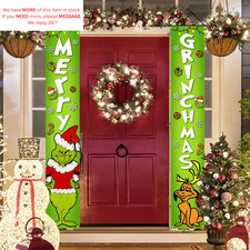 Christmas Banner Door String Porch Merry Multicolor