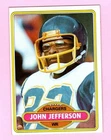 1980 Topps John Jefferson #365 San Diego Chargers