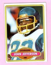 1980 Topps John Jefferson #365 San Diego Chargers
