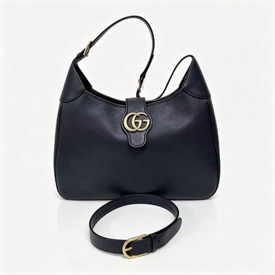Gucci/ Black Aphrodite Large Shoulder Bag