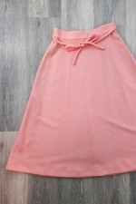 Vintage GRACE THOMPSON Coral Pink Knit Skirt Union Made USA 1970s Casual