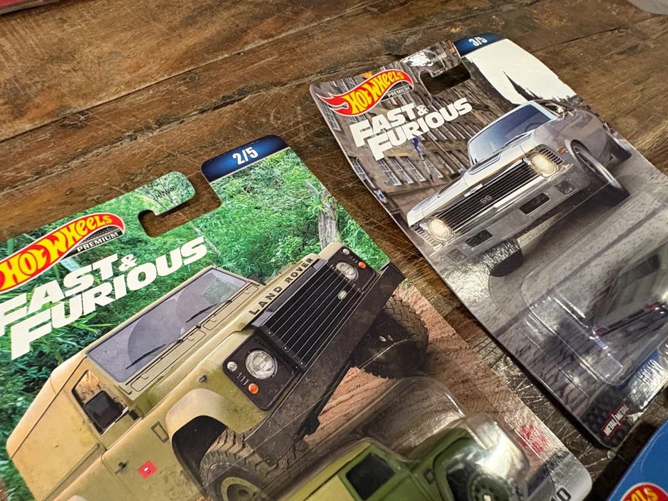 2022 Hot Wheels Premium Fast & Furious Complete 5 Car Set HNW46-956D DMGD PKGNG - Image 3 of 4