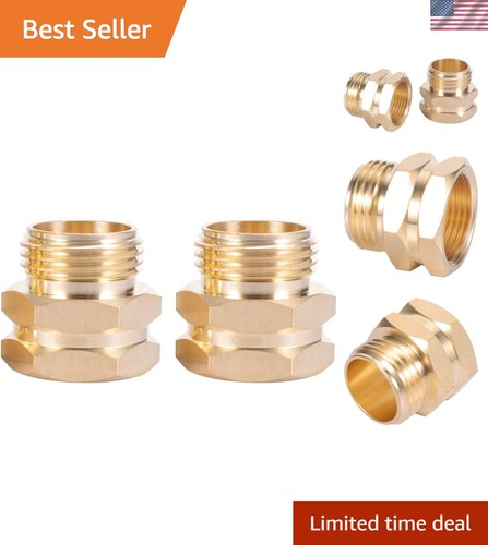Leak-Proof 3/4" Brass Pipe to Hose Fitting โ Male & Female Adapter Set