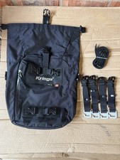 Kriega US 10 Drypack Black Motorcycle Backpack Roll Top Shoulder Strap Rrp £109