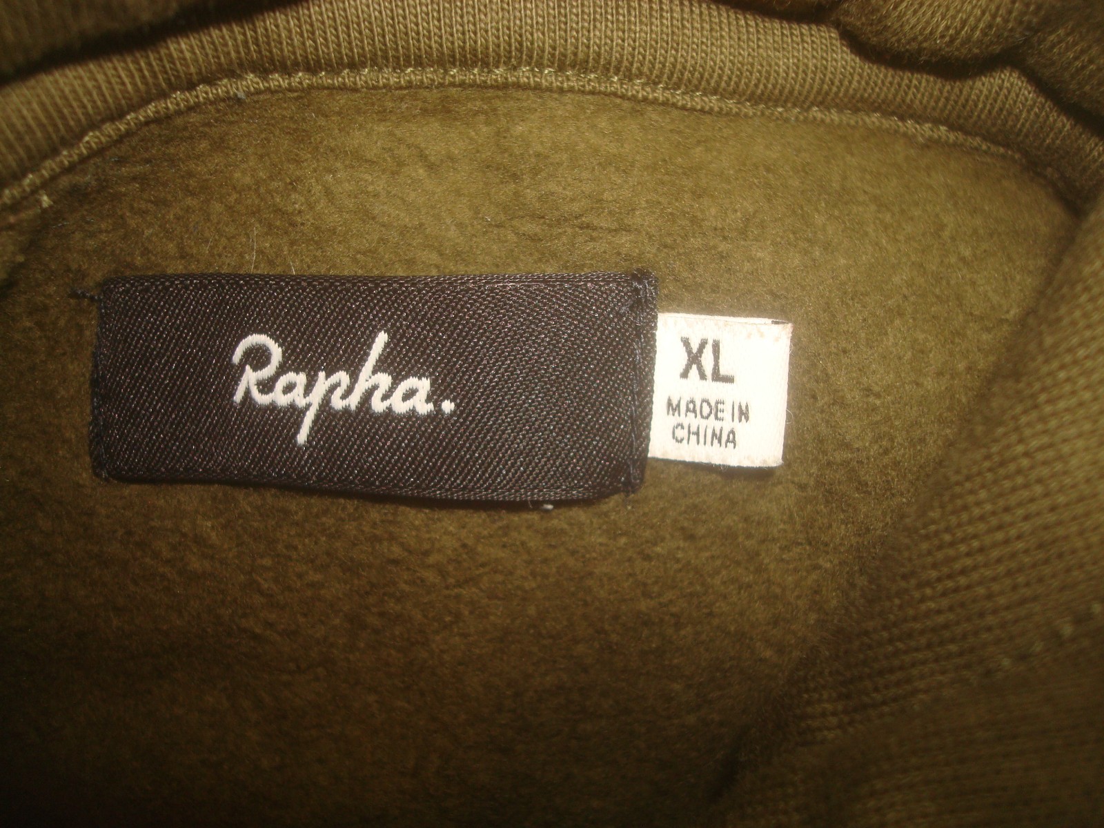 Men's Rapha Brevet Green with White and Pink Stripes Hoodie X-Large