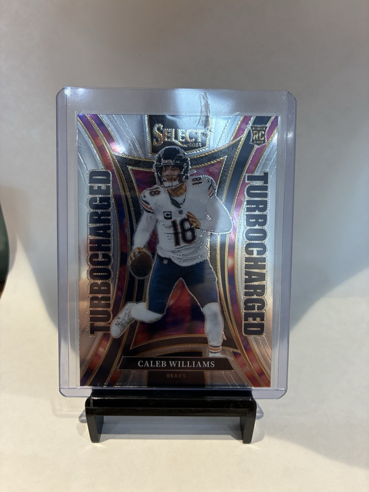 Caleb Williams Panini Select Turbocharged #11 Zebra Prizm