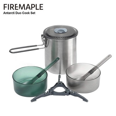 Fire-Maple Antarcti Duo Camping Cooking Set   1.6L Stainless Steel Pot & Cooking