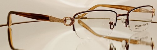 Originale JONES NEW YORK J136 Eyeglasses BROWN New Metal 48-17-135 Petite - Picture 9 of 13