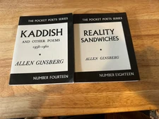 Lot 2 Kaddish & Reality Sandwiches Allen Ginsberg Pocket Poets Series 14,18
