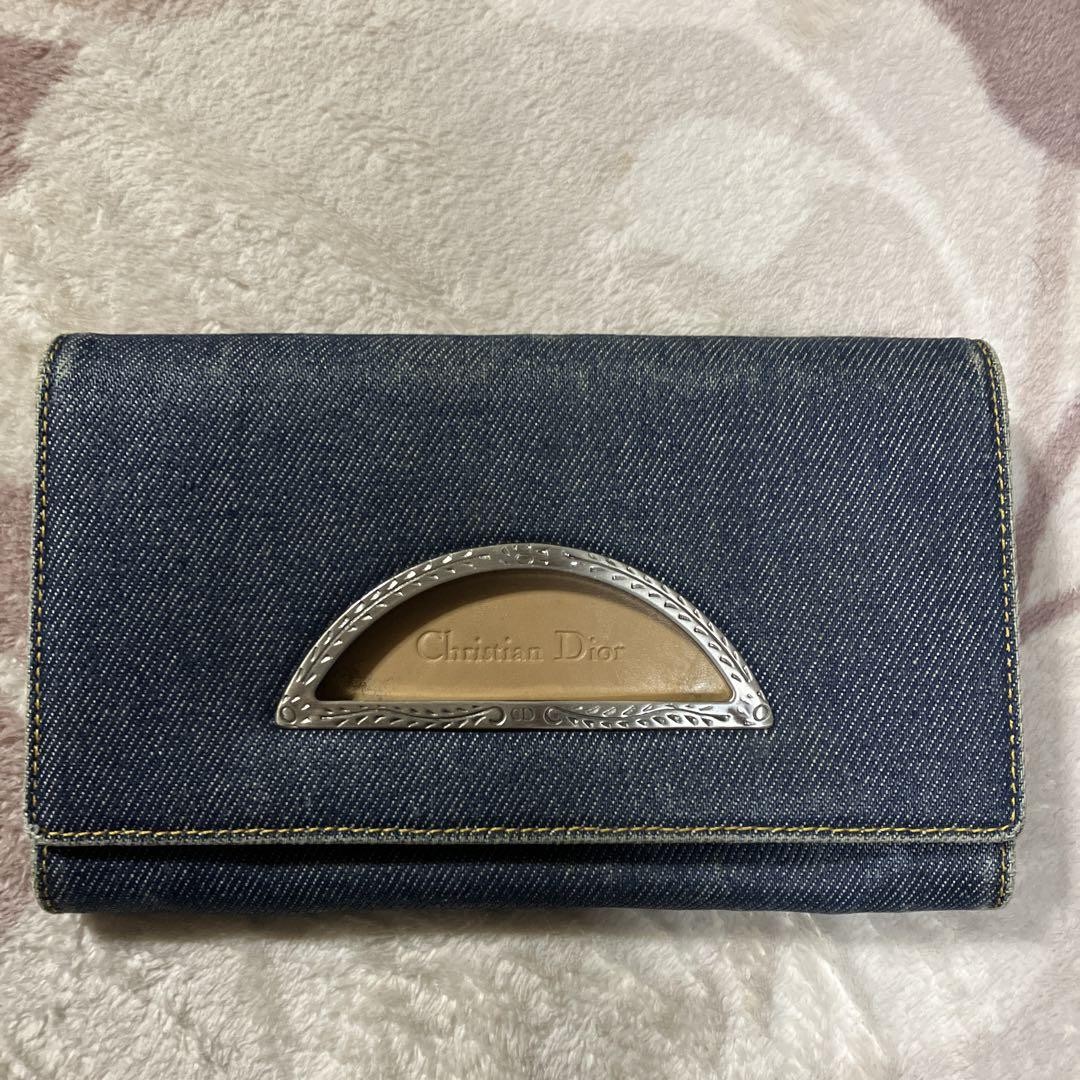 Christian Dior XF54 Denim Long Wallet Luxury Designer Accessory