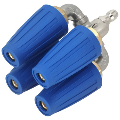 #ad Double Action Turbo Pressure Washer Nozzle 4000PSI Quick Connect Rotating Steel $31.40