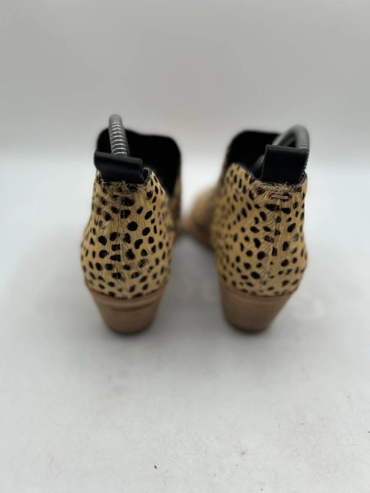 Dolce Vita Sonni Boot Women's Sz 8 Leopard Print Faux Fur Block Heel Slip-On - Image 3 of 4
