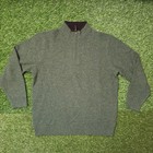Pendleton Washable Wool Quarter Zip Dark Green Size XL