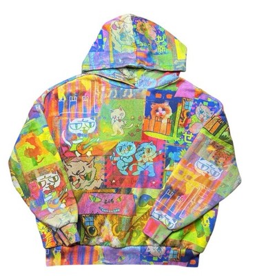 Desigual Maria Escote Psychedelic oversize cat hoodie Size