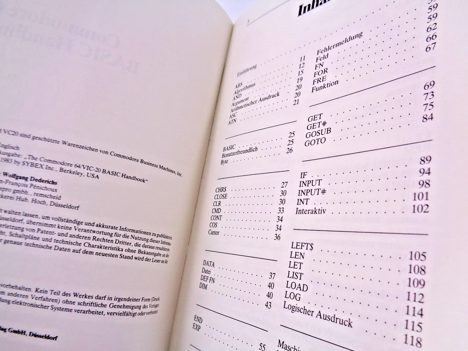 COMMODORE 64/128 -- COMMODORE 64 BASIC HANDBUCH (SYBEX - BUCH) #1DE - Bild 2 von 4