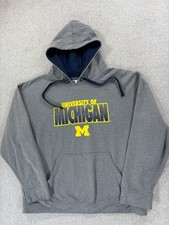 Michigan Wolverines Proedge Screened Logo Campus Hoodie Sweatshirt Men's Large 