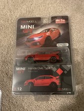 1/64 Mini GT 2017 Honda Civic Type R FK8 Rallye Red Diecast Model Car MGT00012