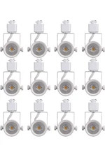 12 Pack] CLOUDY BAY 8W 3000K Warm White Dimmable LED Track Light Head White Halo