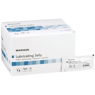 McKesson Lubricating Jelly Sterile 5 Gram Individual Packet 864 per Case 16-8946