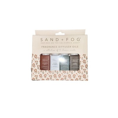 Sand + Fog Pumpkin Fragrance Diffusers Oils 4 pack Spice, White, Nutmeg Pear