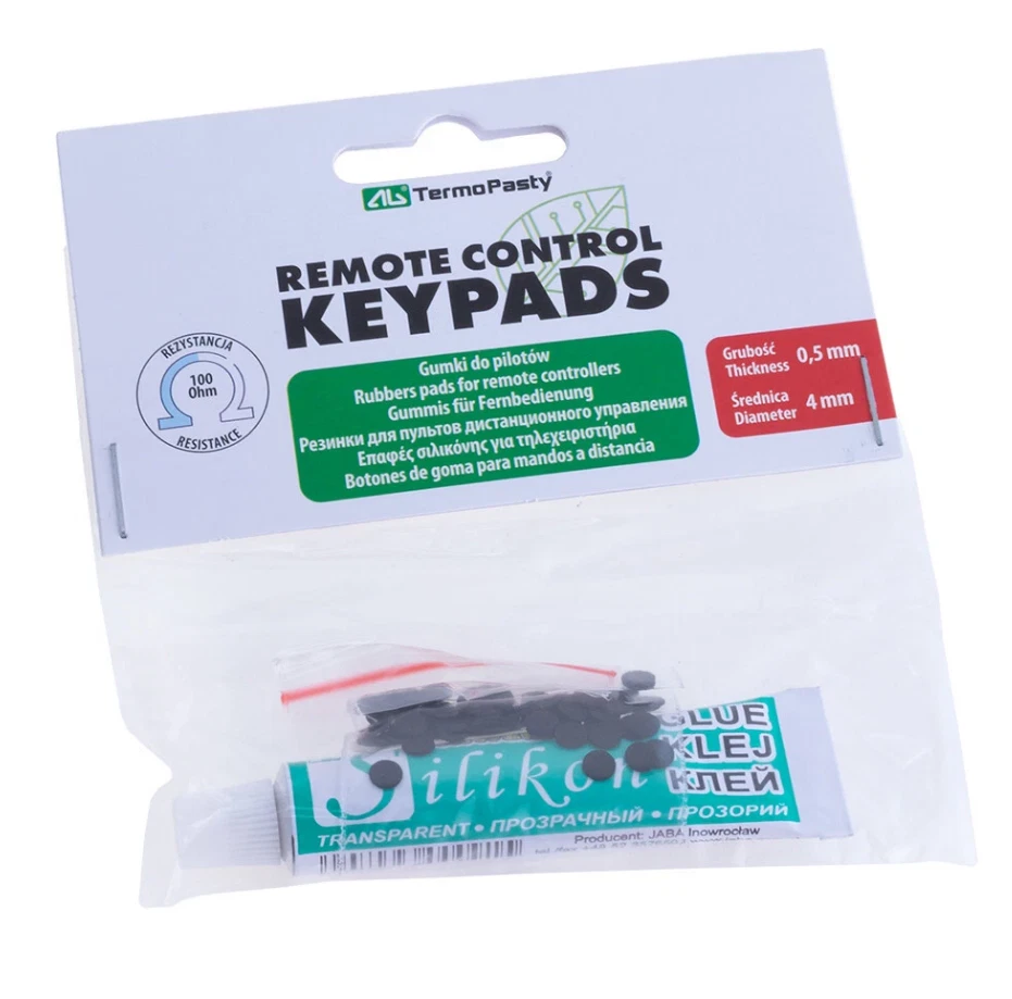 AG TERMOPASTY Gummiknöpfe für Fernbedienung 100 Stück Verpackung Tastatur Reparatur Set