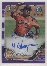 2019 Bowman Chrome Prospects Purple Refractor /250 Melvin Adon #CPA-MA Auto 4z8