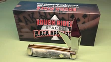 ROUGH RYDER Black Appaloosa Bone Coke Bottle Stainless Pocket Knife RR2485