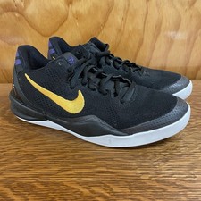 Air Kobe VIII 8 Protro Lakers Away Sneakers Black FN0266-002 Youth Size 5.5