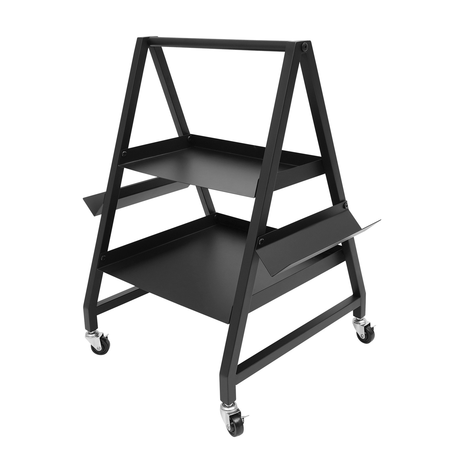 2 Tier Rolling Tool Cart 40 LBS Capacity Service Cart for Warehouse Portable