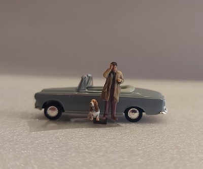 Brekina 29161 Peugeot 403 Cabrio BJ 1956 ''Movie-Car mit Inspektor und Hund'' OVP