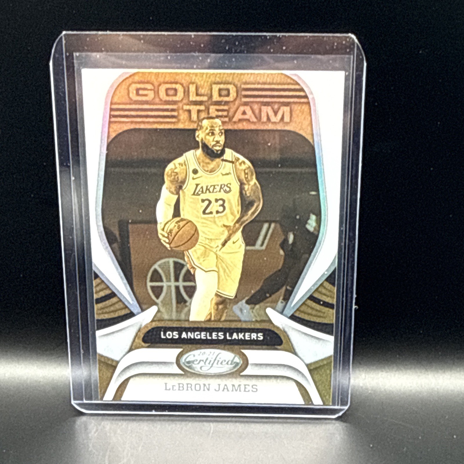 Panini 2020-21 Certified LeBron James Lakers Gold Team Insert #29