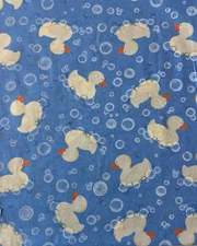 5.5 yards Ducks & Bubbles on blue background fabric by Fabric Traditions 2002
