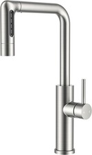 FORIOUS Waterfall Kitchen Faucet with Pull Down Sprayer, Stainless Steel
