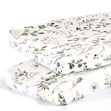 Stretch Ultra Soft Jersey Knit Changing Pad Cover Set 2 Pack, Change Table Pa...
