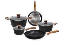 Tognana Premium Black Batteria di pentole e padelle Set con 2 padelle 3