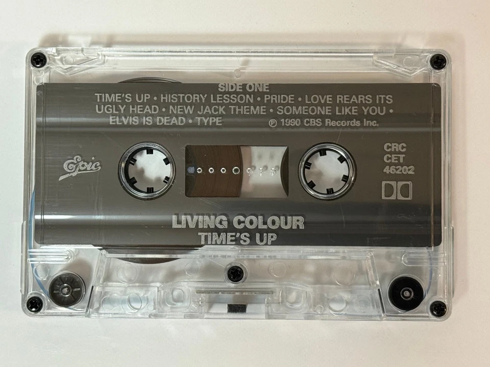 Living Colour - Time's Up Cassette Tape 1990 Epic Metal CBS Canada - Image 4 of 4