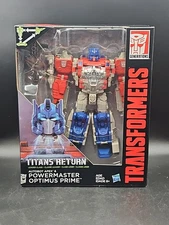 Powermaster Optimus Prime & Autobot Apex - Transformers - Titans Return New! 
