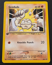 Vintage Pokemon Geodude Neo Revelation 1st Edition Common 44/64 LP