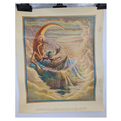 Vintage Roger Chouinard Sleepy Moon Tea Poster Duck Soup Productions 20x24