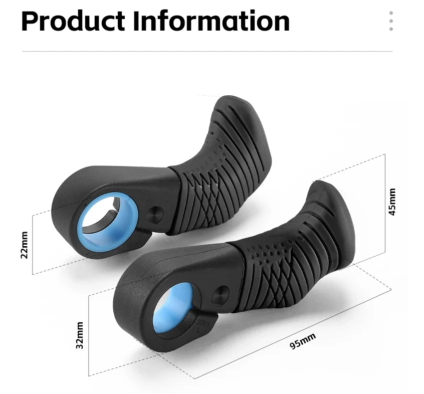 WEST BIKING MTB Bike Impugnature Ergonomiche Finali per Flat Bar MTB Rilascio Tensione Tumbs - Immagine 3 di 4