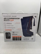 Sharper Image Air Compression Boots Flex Leg Recovery System Small/Medium Blue 