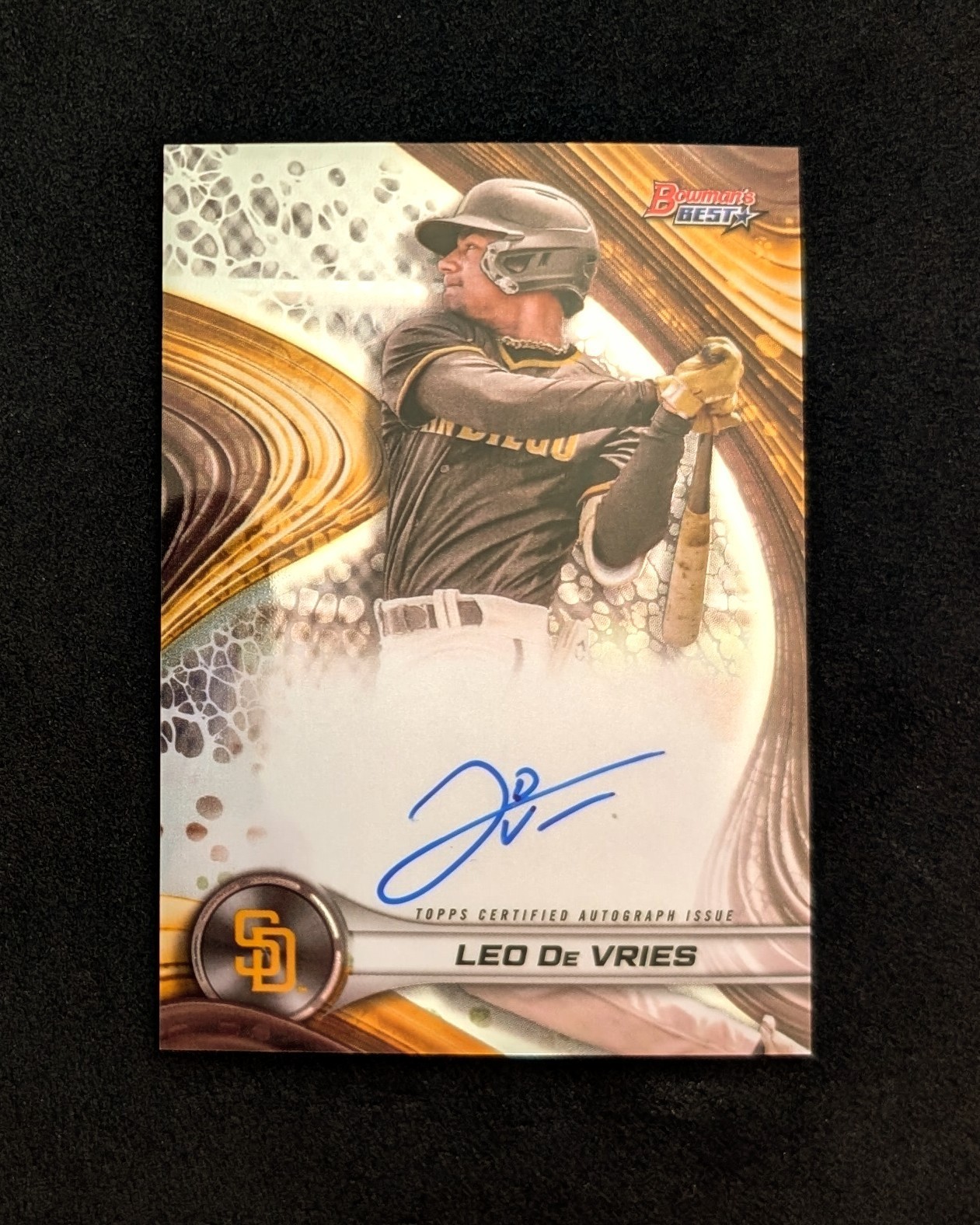 2024 Bowman's Best Leo De Vries Best of 2024 Autograph #B24-LD Auto Padres