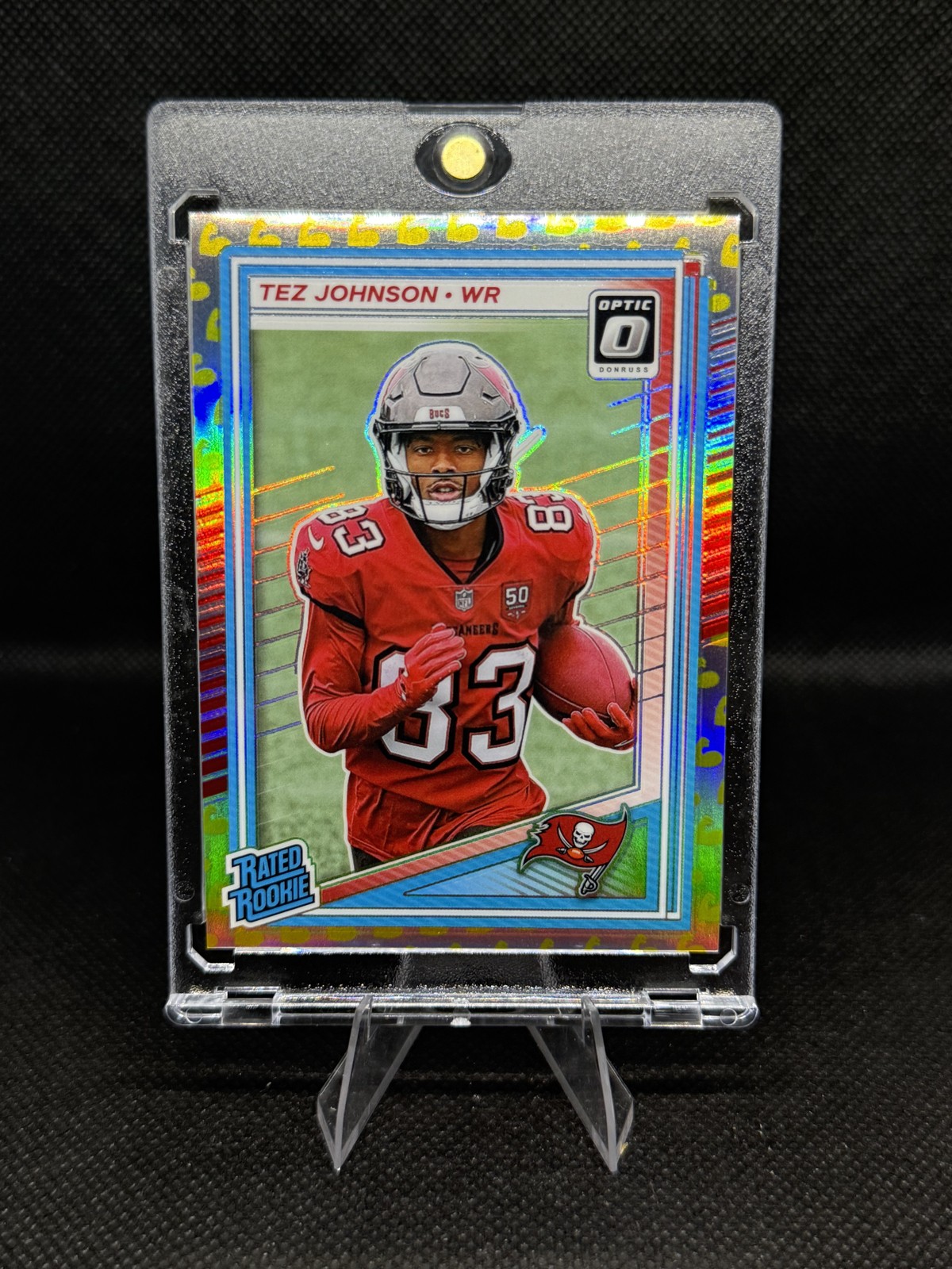 2025 Panini Donruss Optic - Rated Rookie Tez Johnson #231 Flex Prizm /199 (RC)