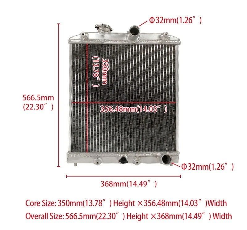 Radiador de alumínio completo 3 fileiras para 1992-2000 Honda Civic Del Sol Integra EG EK MT - Imagem 2 de 4