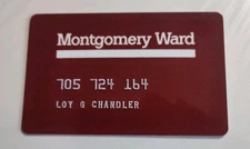 Montgomery Ward Credit Charge Card  Un-Signed Vintage Expired Collectible