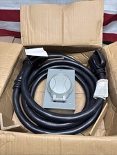 VEVOR 50 Amp Generator Cord and Power Inlet Box Kit, 50FT, NEMA...