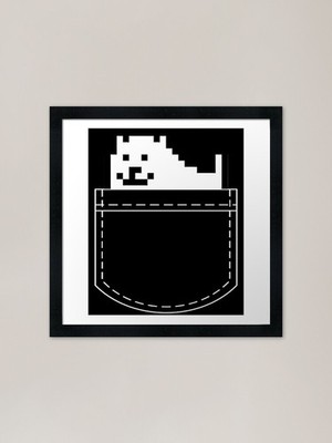 Undertale Dog Pocket Framed Art Pri Framed Wall Art Poster Leinwanddruck Bild