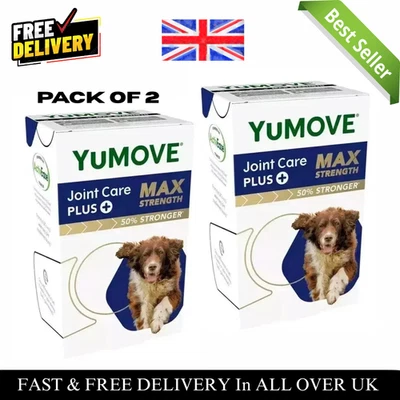 BRANDED Lintbells YuMOVE Senior MAX Strength Dog Joint Supplement Stiff Older Dogs-240
